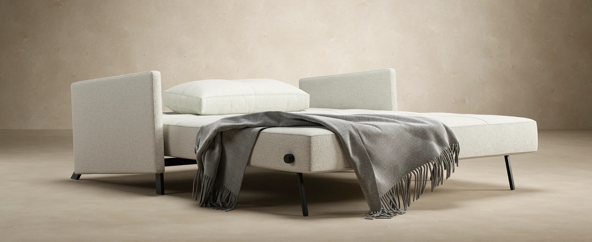 Cubed Deluxe Fabric Sofa Bed w/Arms