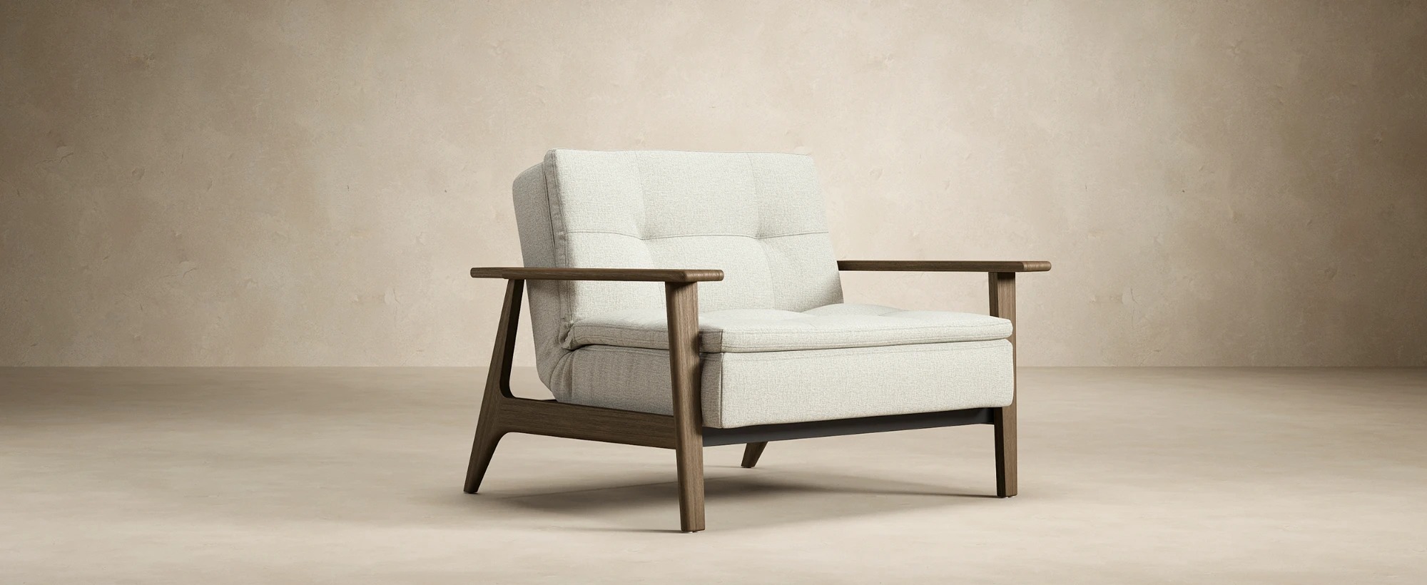 Dublexo Frej Fabric Chair w/Smoked Oak Arms & Legs