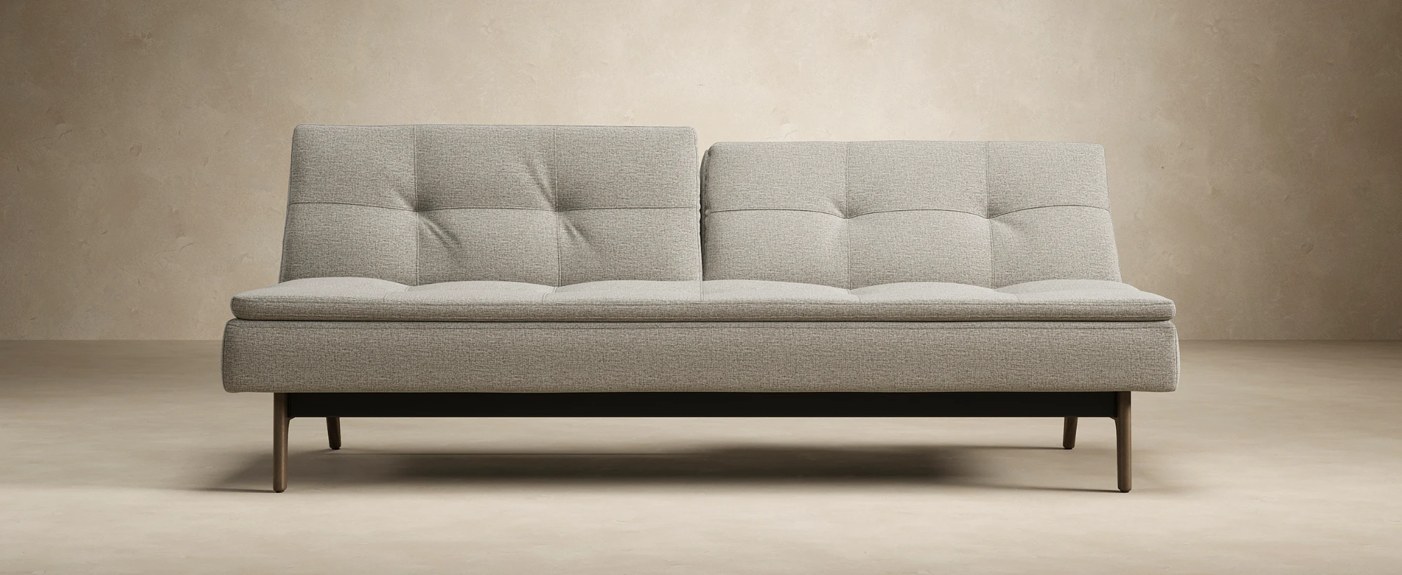 Dublexo Eik Fabric Sofa Bed w/Smoked Oak Legs