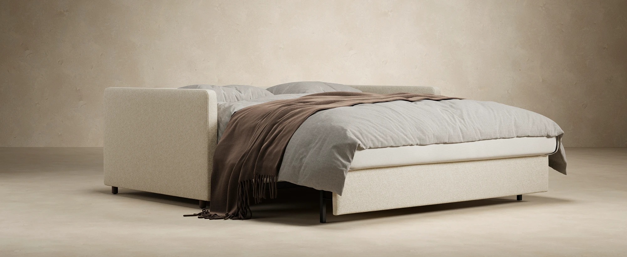 Neah Polyester Full Sofa Bed w/Slim Arm Rests