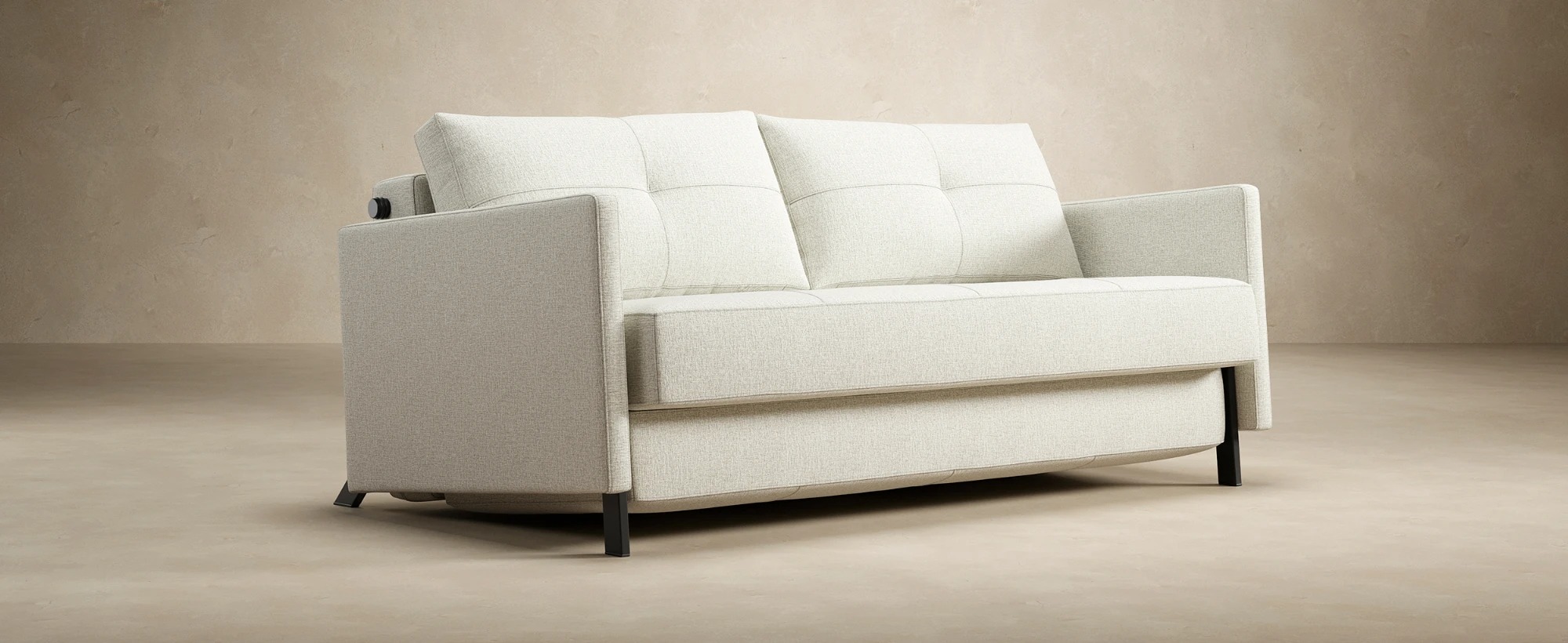 Cubed Deluxe Fabric Sofa Bed w/Arms