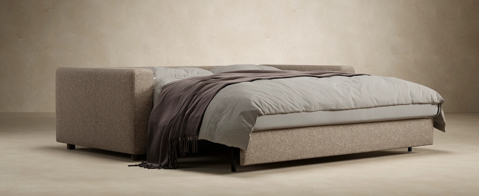 Neah Polyester King Sofa Bed w/Standard Arm Rests