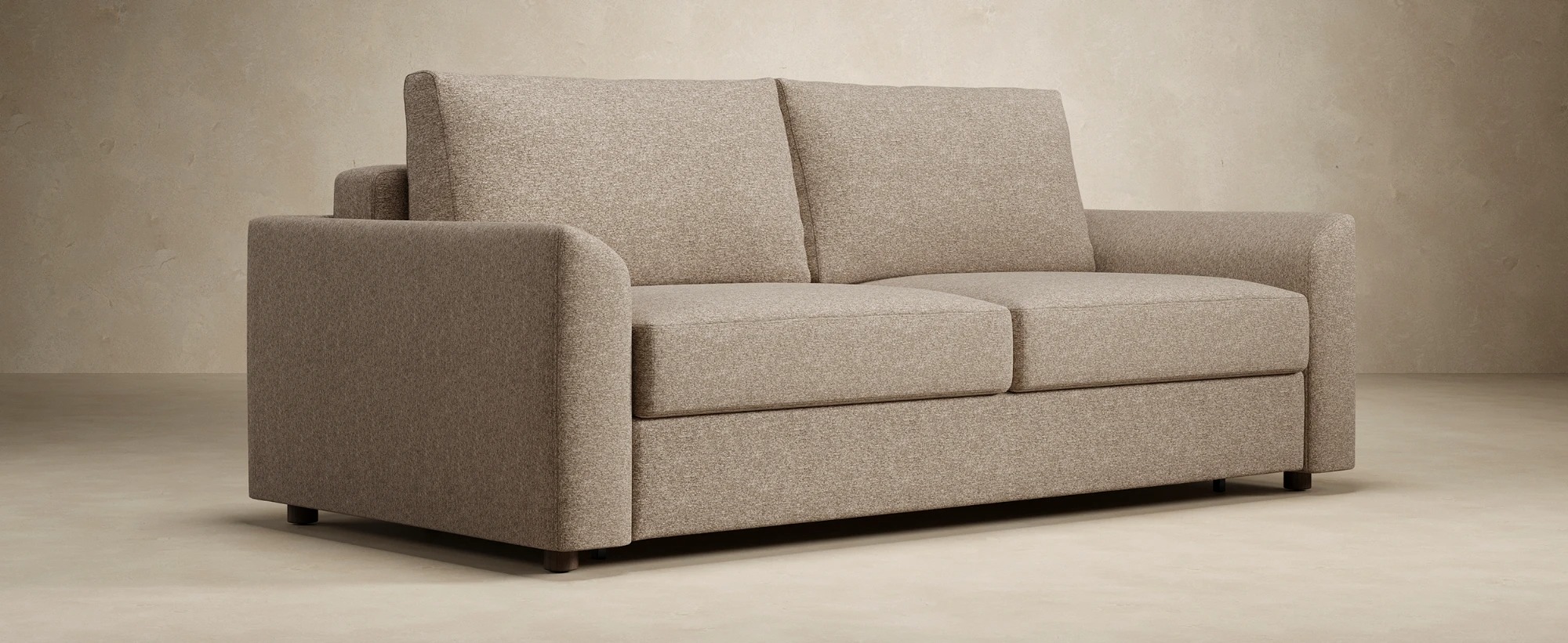 Neah Polyester King Sofa Bed w/Curved Arm Rests