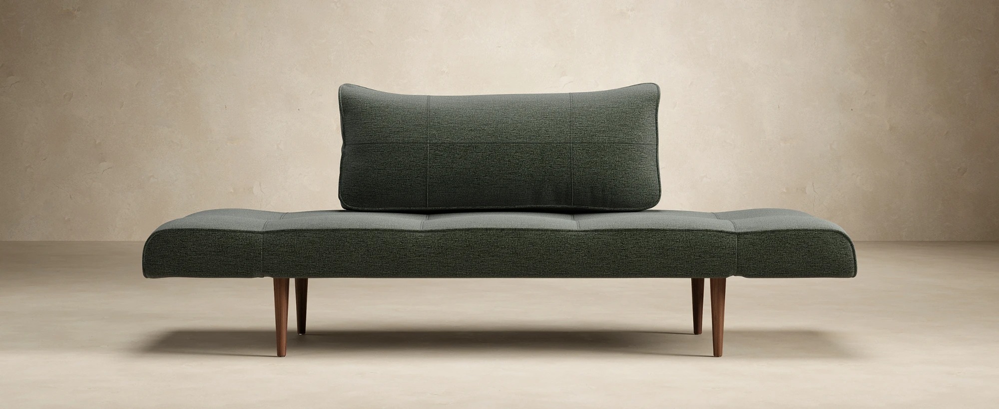 Zeal Deluxe Fabric Daybed w/Dark Wood Styletto Legs