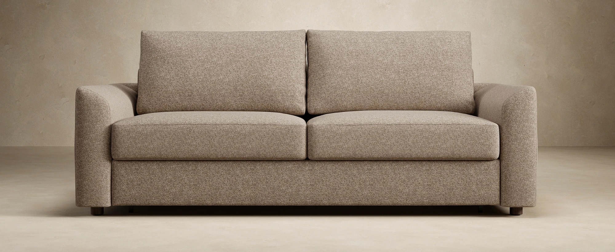 Neah Polyester Queen Sofa Bed w/Curved Arm Rests