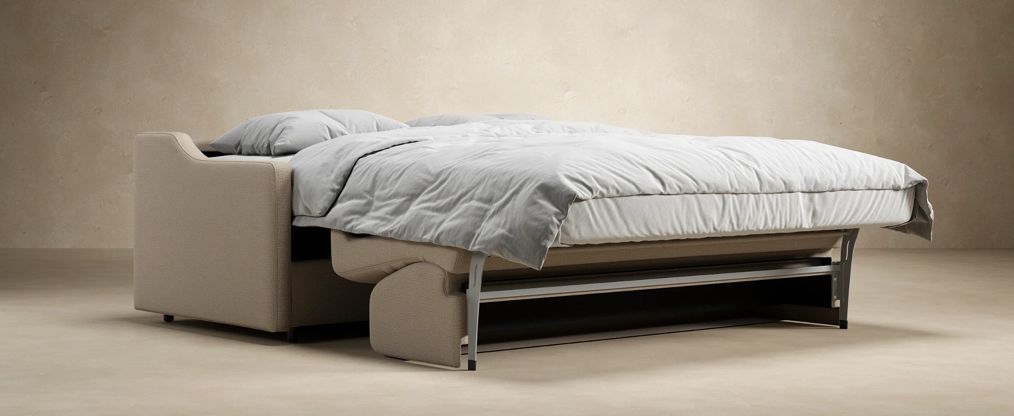 Carnell Polyester Queen Sofa Bed w/Slope Arms