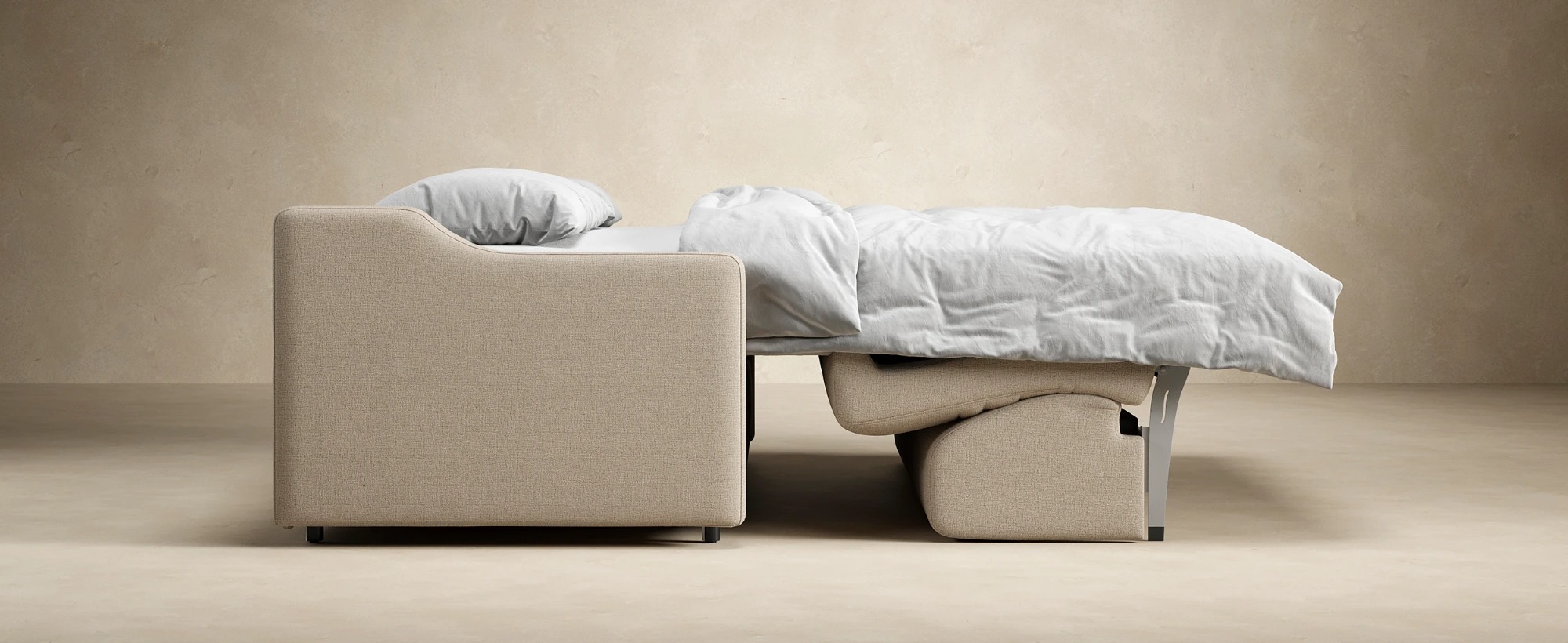 Carnell Polyester Queen Sofa Bed w/Slope Arms