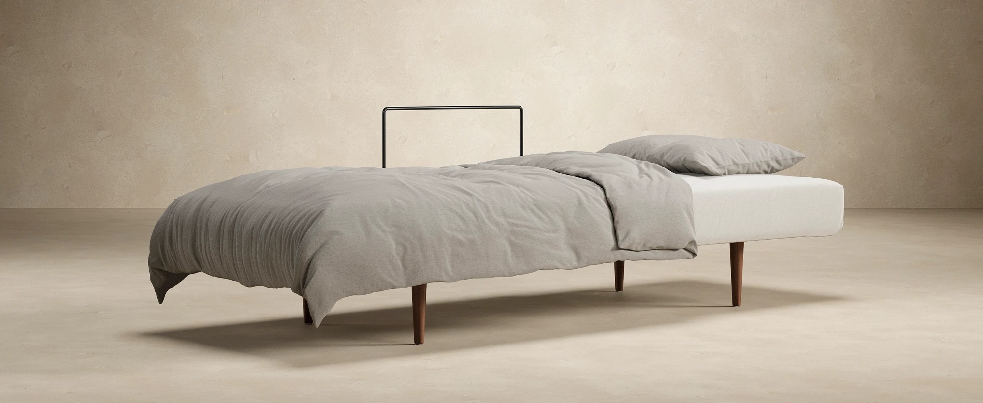 Zeal Deluxe Fabric Daybed w/Dark Wood Styletto Legs