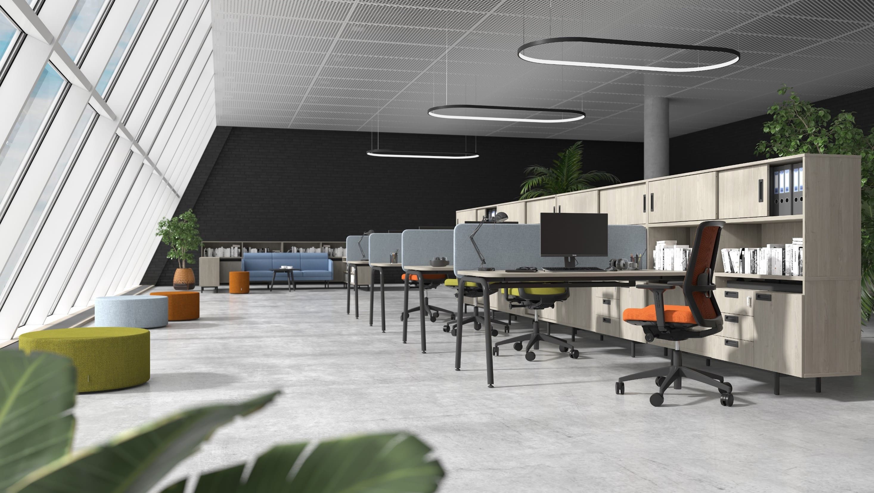 Round D31.5" Melamine Office Single Desk w/Rounded Corners