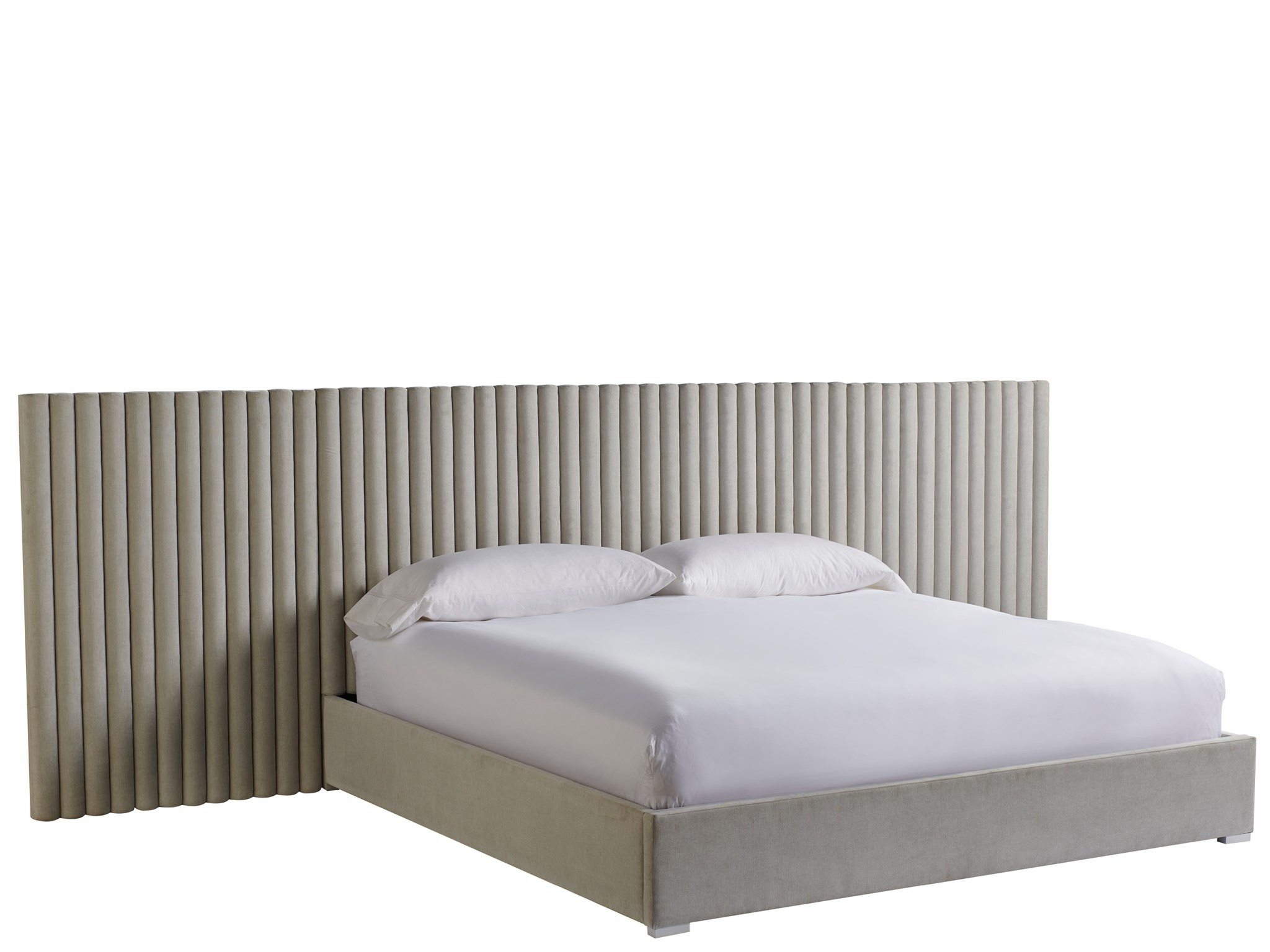 Decker Wall Fabric Platform Bed w/2 Panels