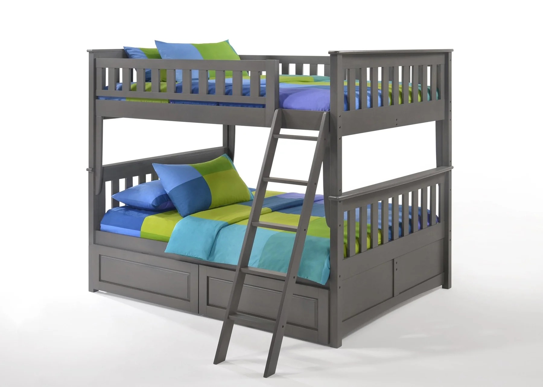 Ginger Wood Bunk Bed, Full/Full Size