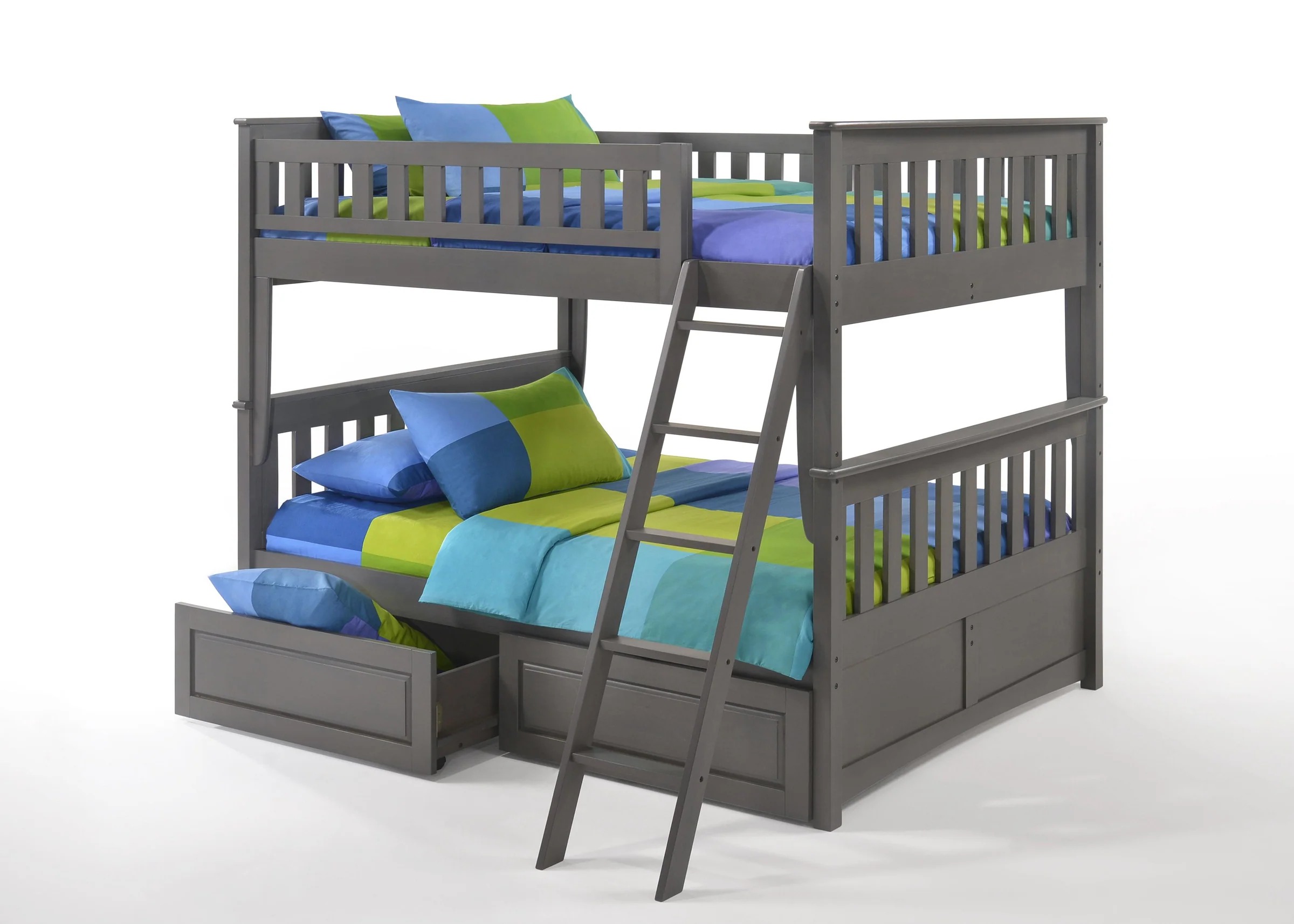 Ginger Wood Bunk Bed, Full/Full Size