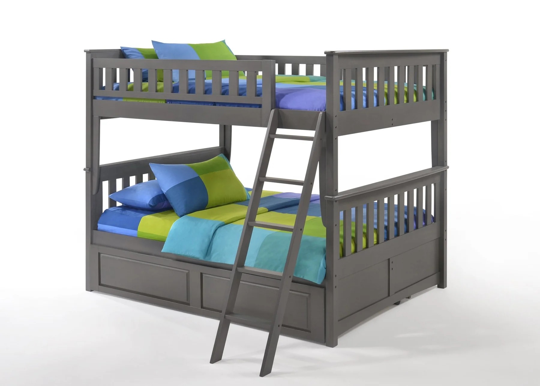 Ginger Wood Bunk Bed, Full/Full Size