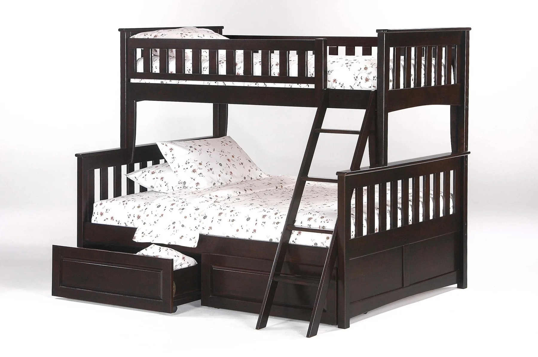 Ginger Wood Bunk Bed, Twin/Full Size