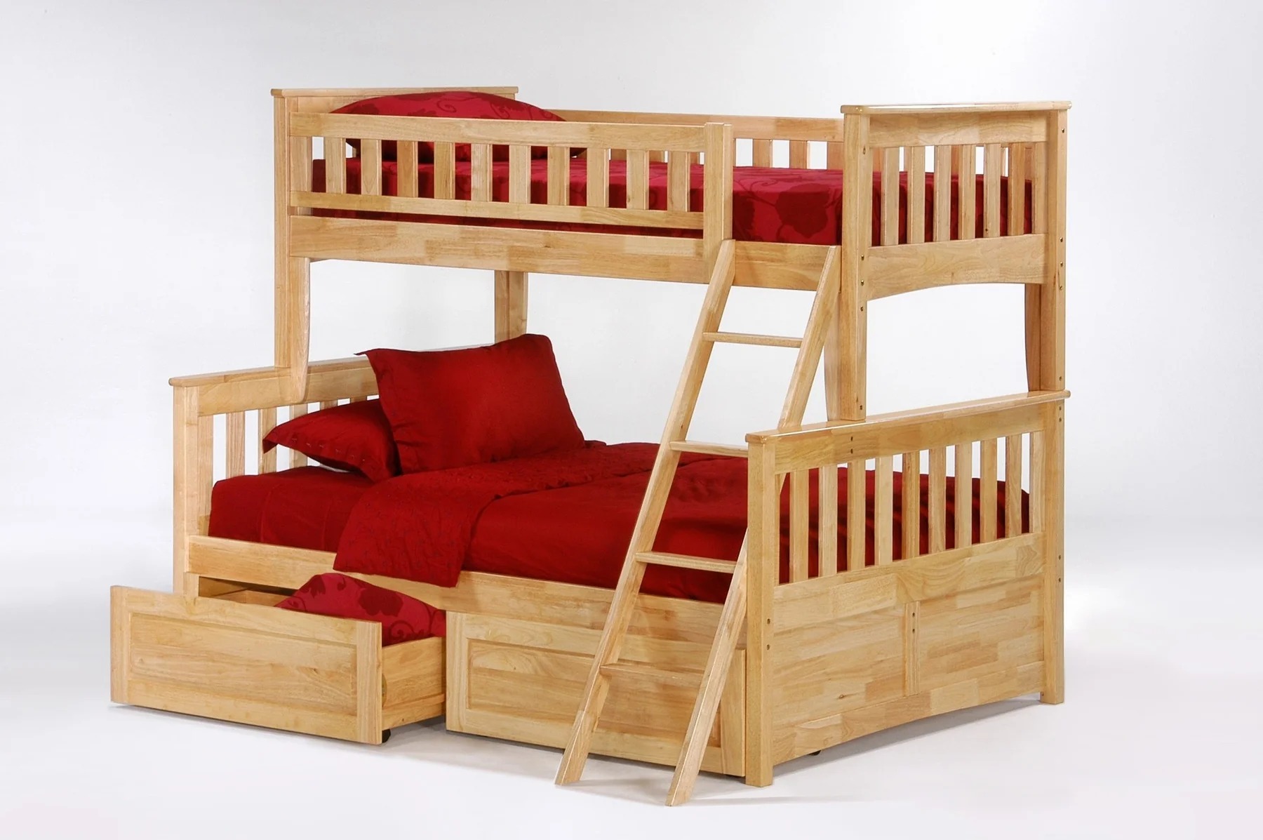 Ginger Wood Bunk Bed, Twin/Full Size