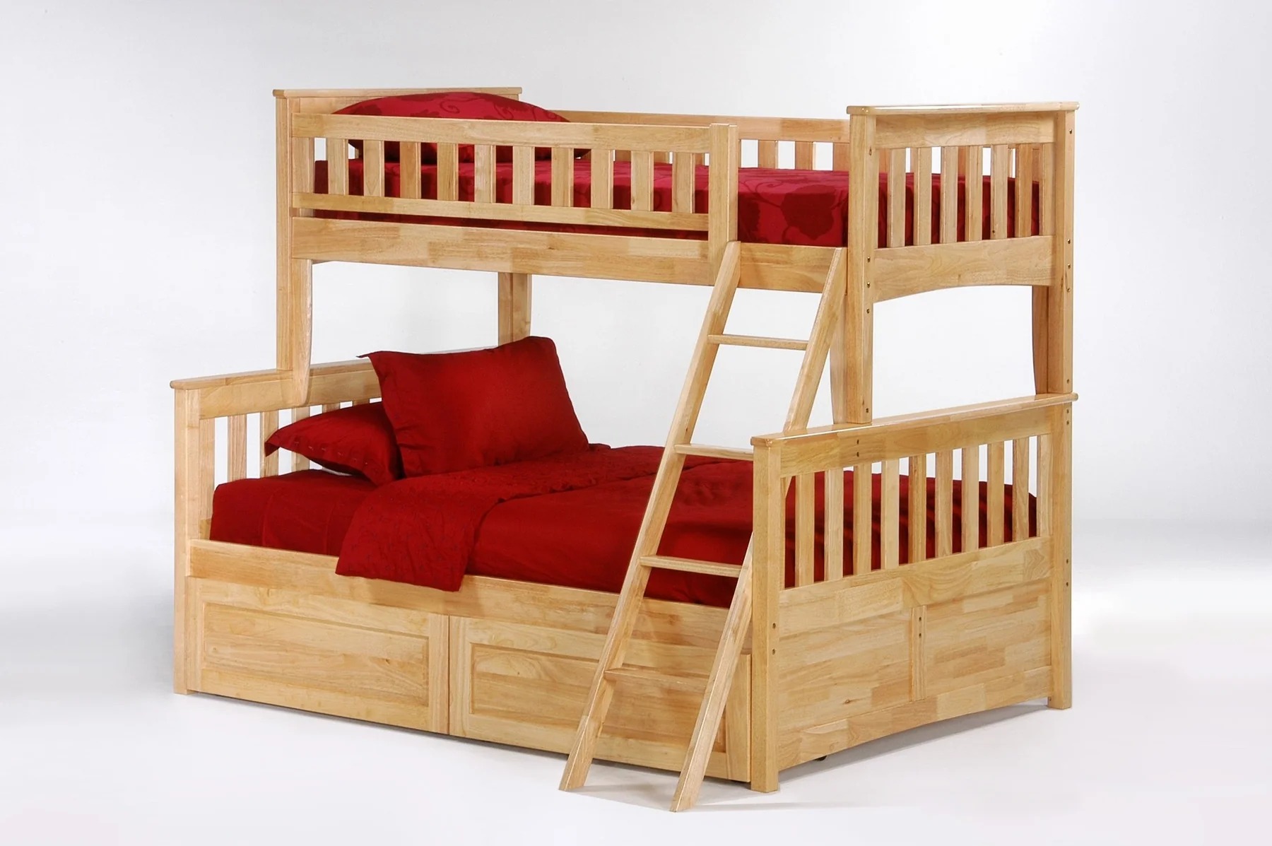 Ginger Wood Bunk Bed, Twin/Full Size