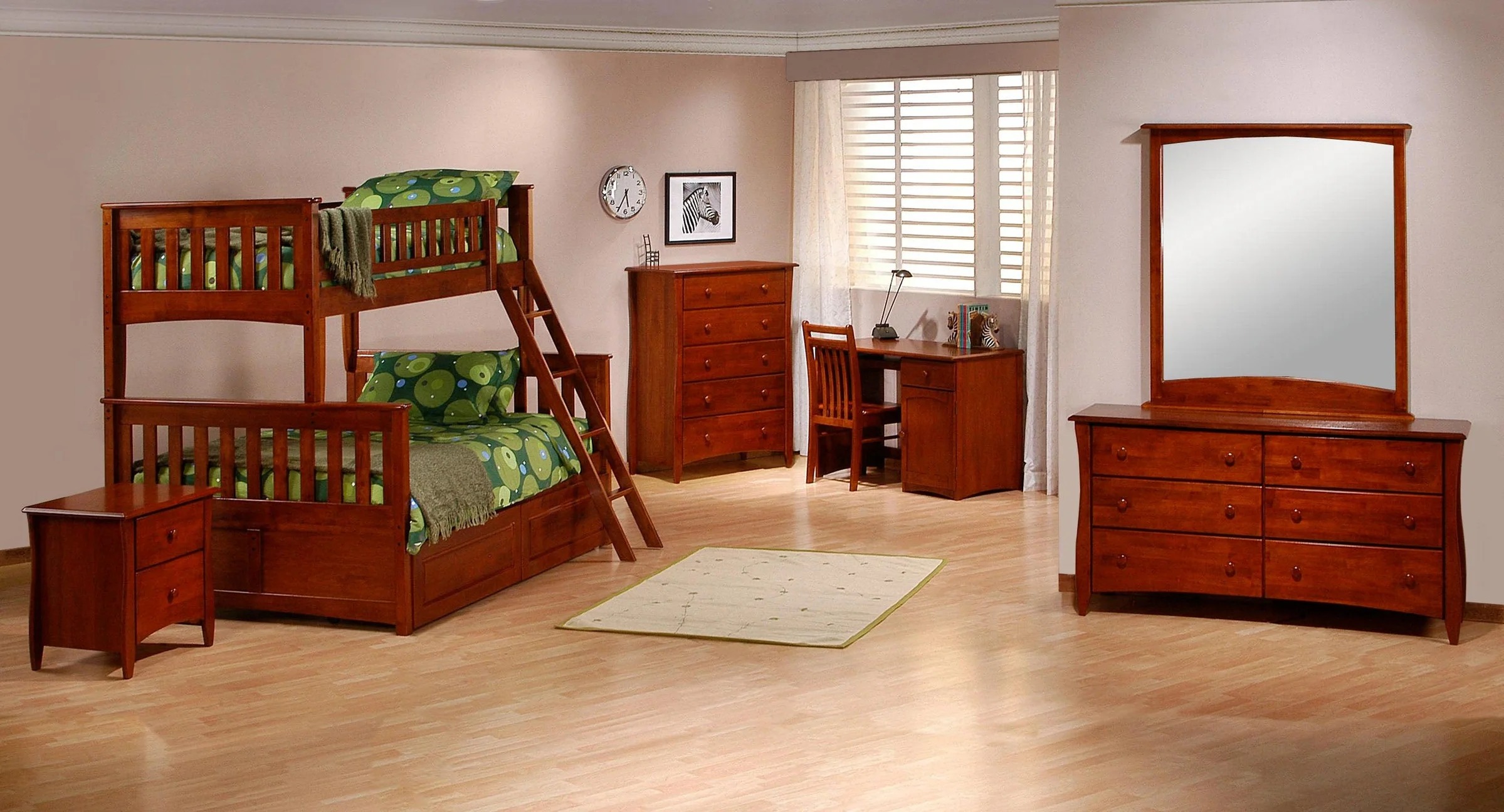 Ginger Wood Bunk Bed, Twin/Full Size