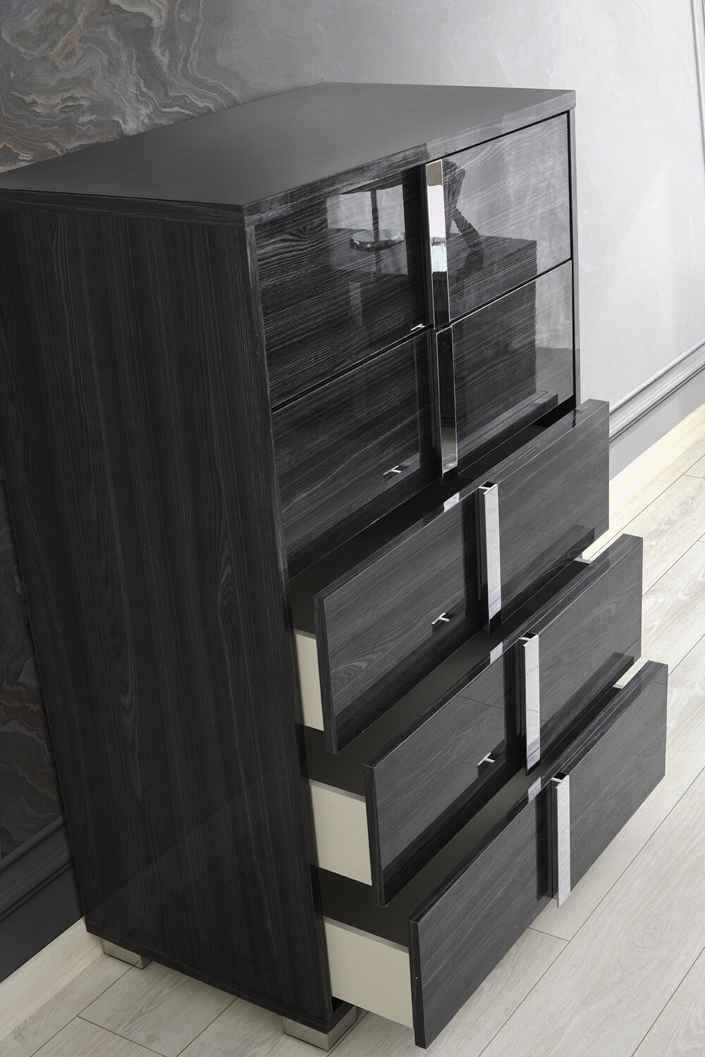 Giulia Premium Leatherette LED Bedroom Set