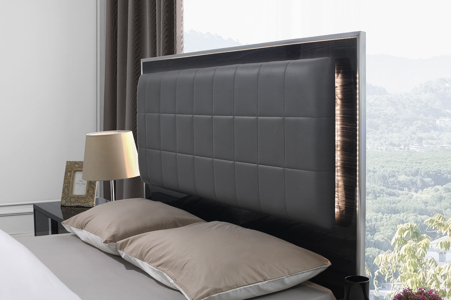 Giulia Premium Leatherette LED Bed