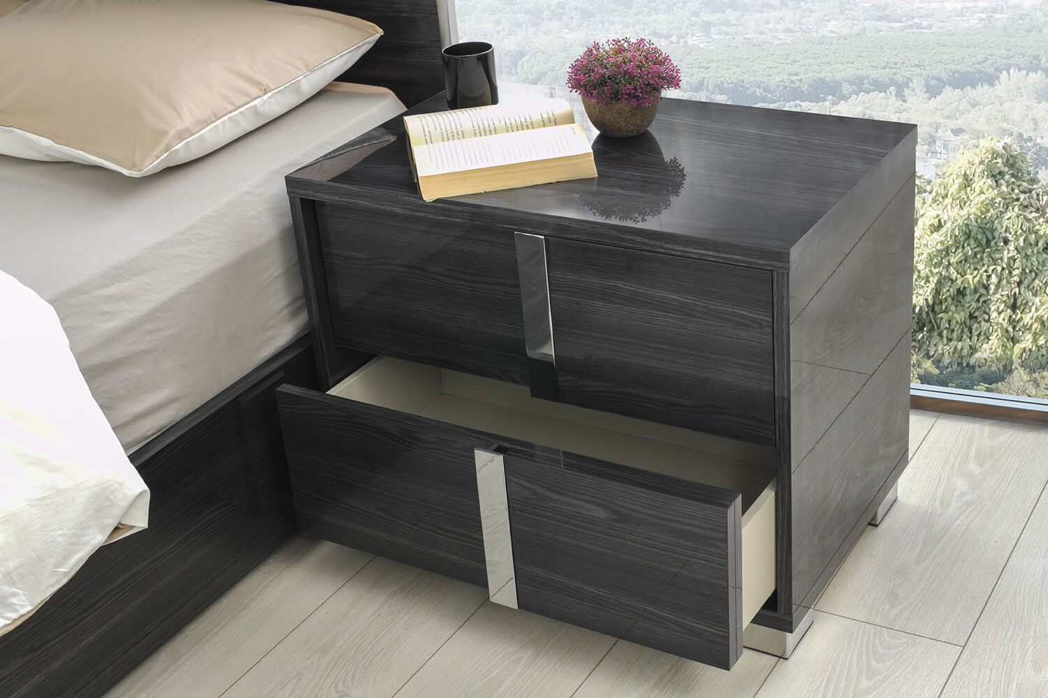 Giulia Premium Leatherette LED Bedroom Set