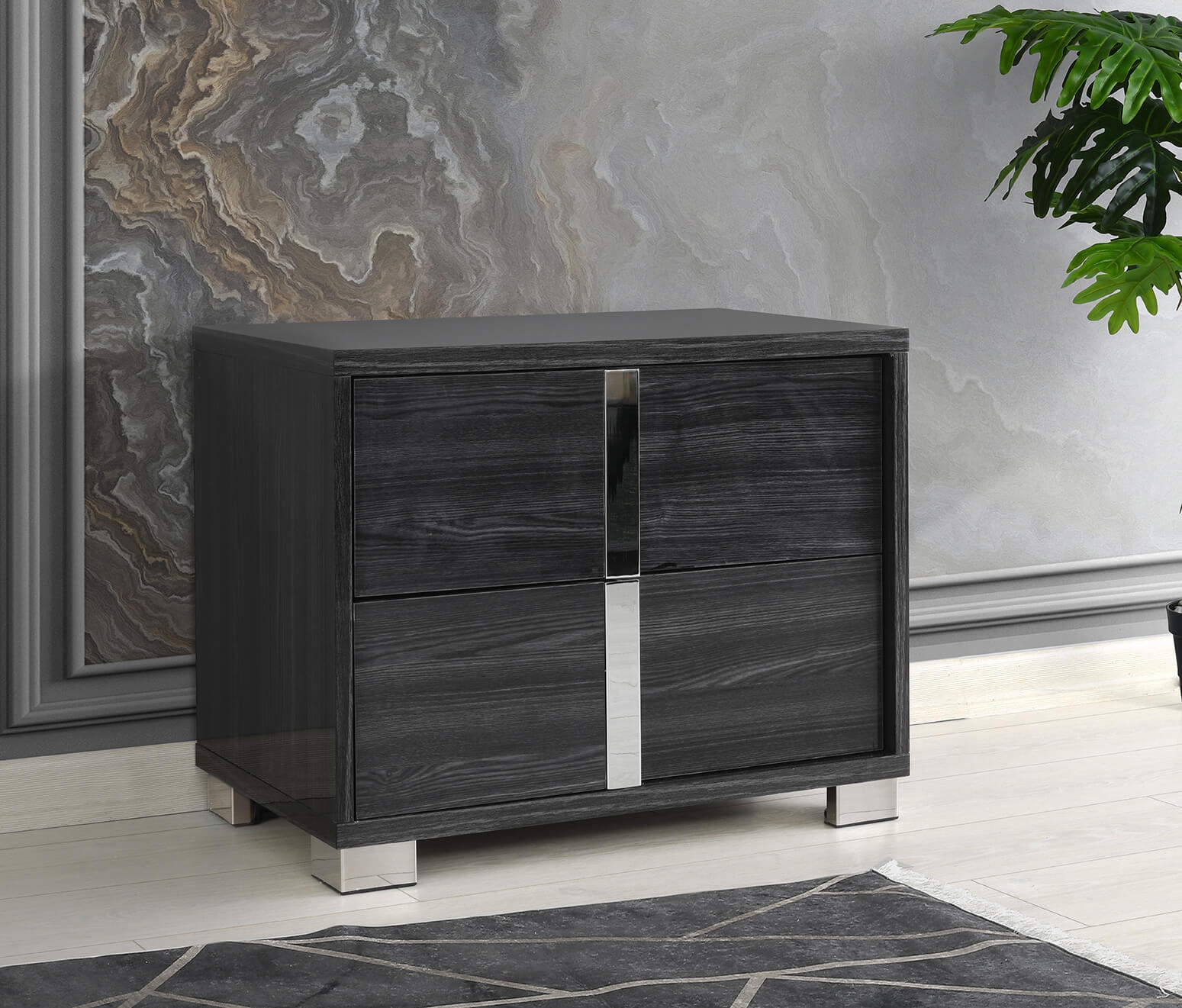 Giulia Premium Leatherette LED Bedroom Set