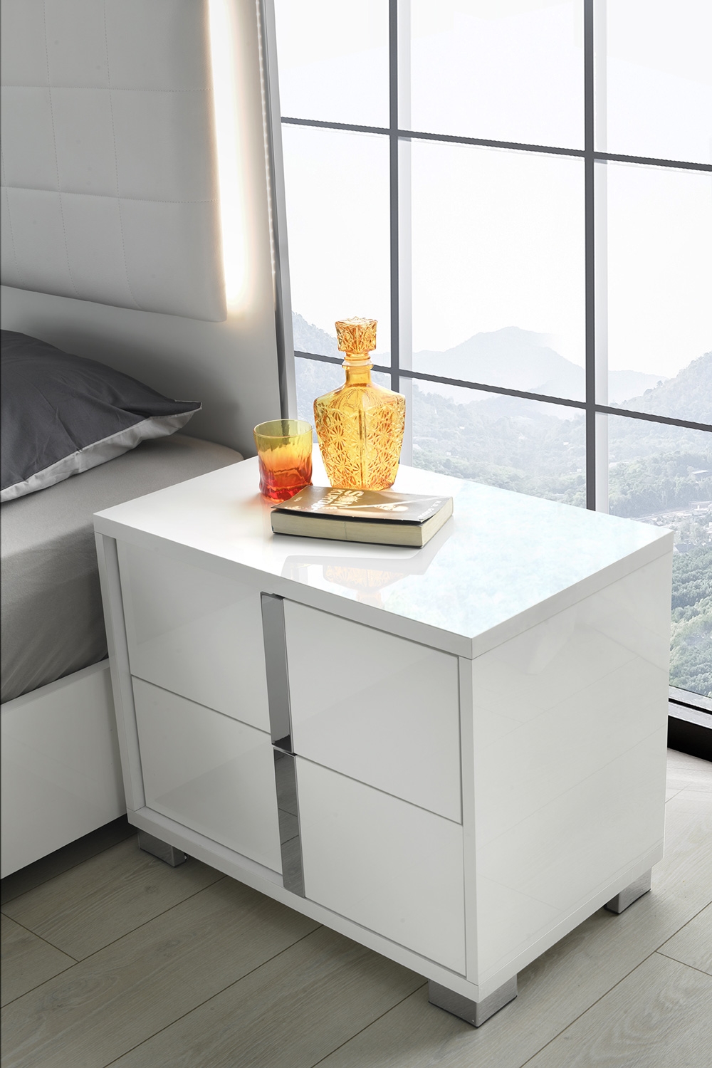 Giulia Premium Leatherette LED Bedroom Set