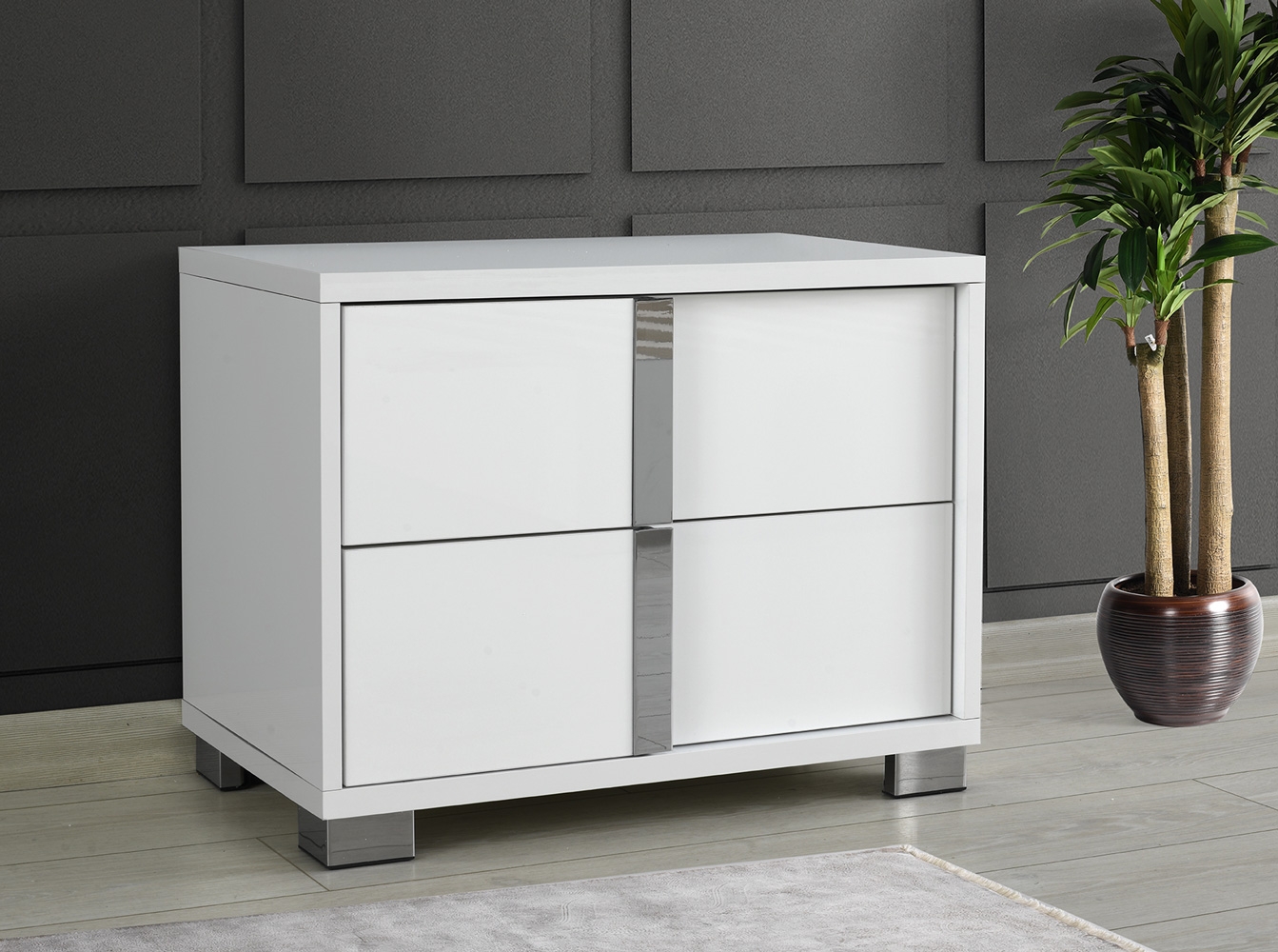 Giulia Premium Leatherette LED Bedroom Set