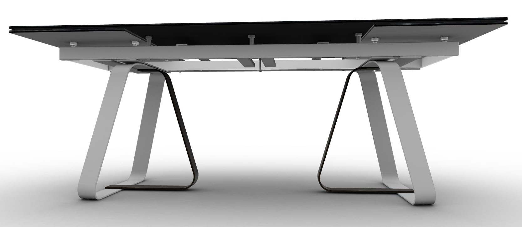 Sunshine W78.7-inch Ceramic/Metal Customizable Extendable Rectangular Dining Table