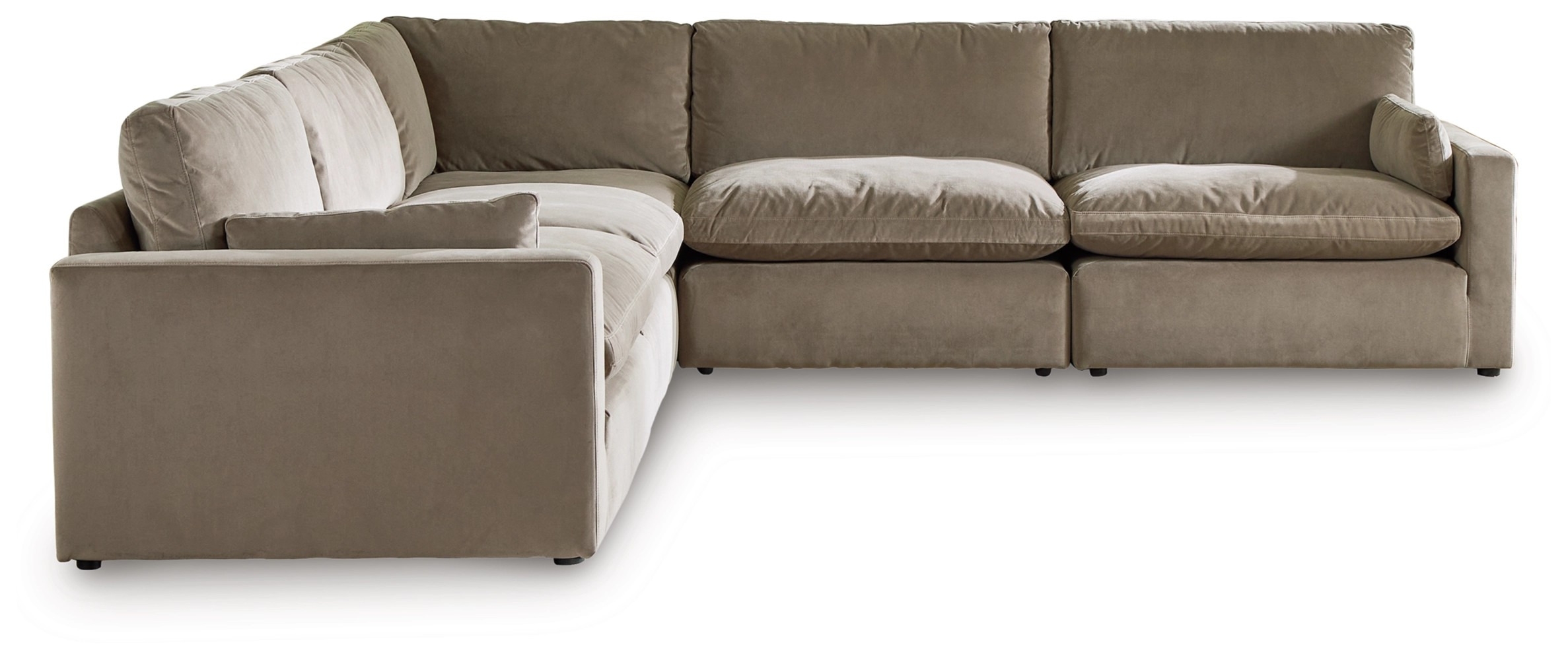 Sophie 5-Piece Polyester L-Shaped Modular Sectional Sofa
