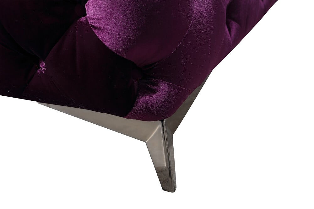 Glitz Velour Fabric Living Room Set