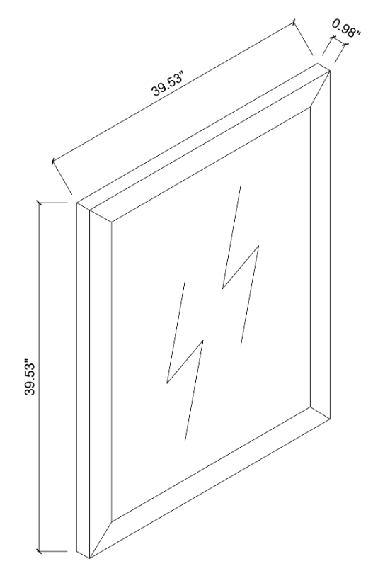 Micah MDF Square Mirror