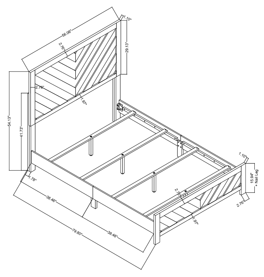 Micah MDF/Wood Panel Bed