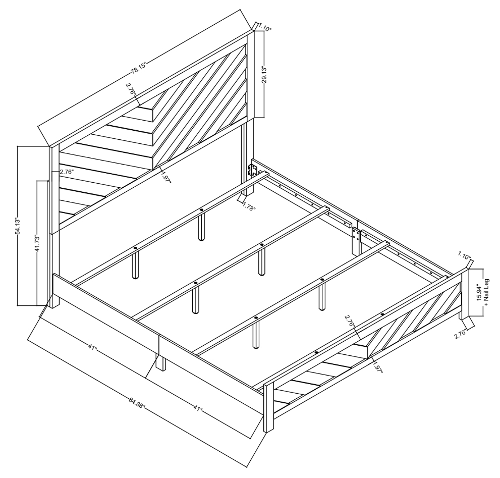 Micah MDF/Wood Panel Bed