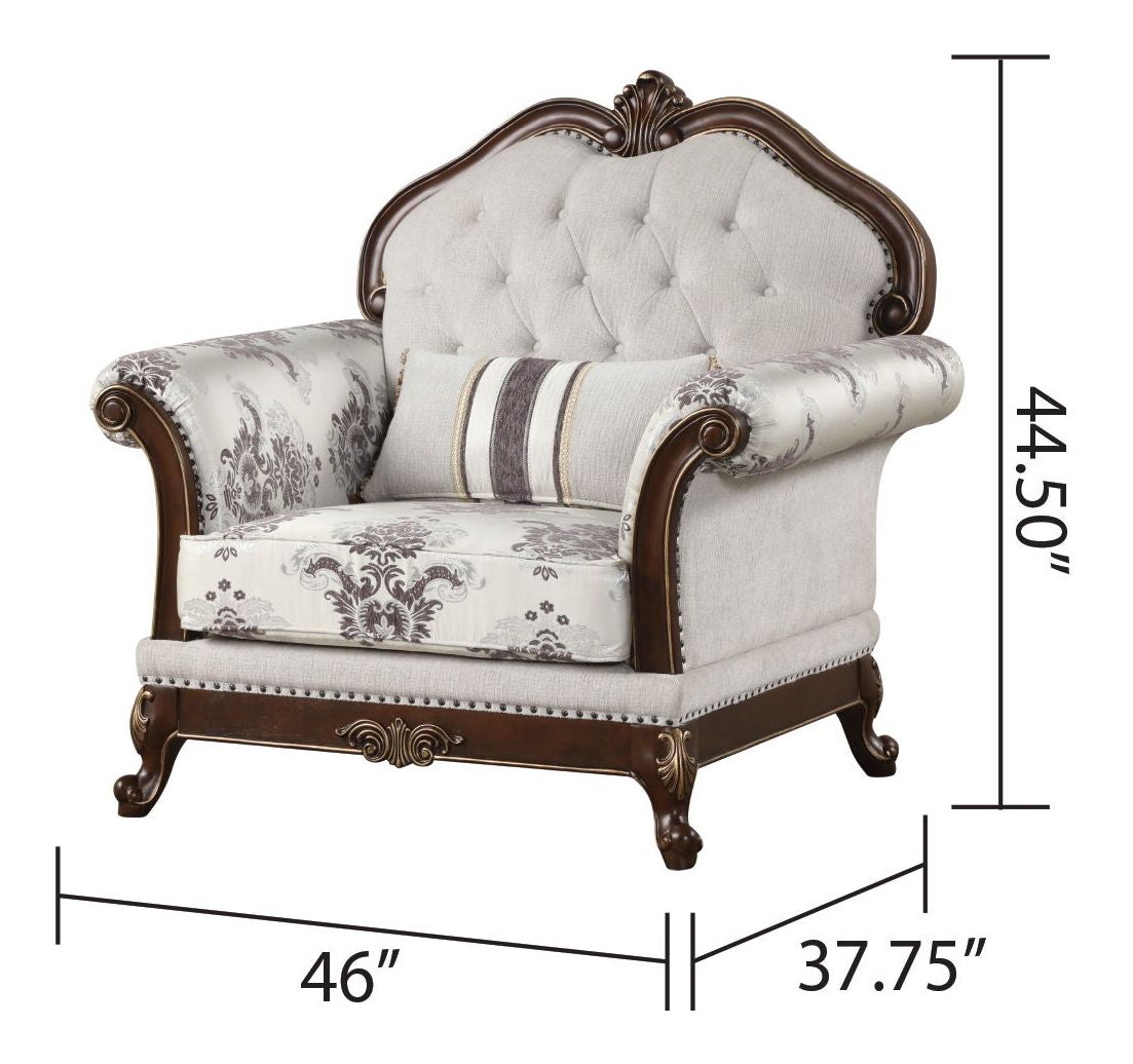 Gloria Button Tufted Fabric Chair