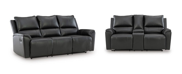 Glossmore Leather/PVC Reclining Living Set