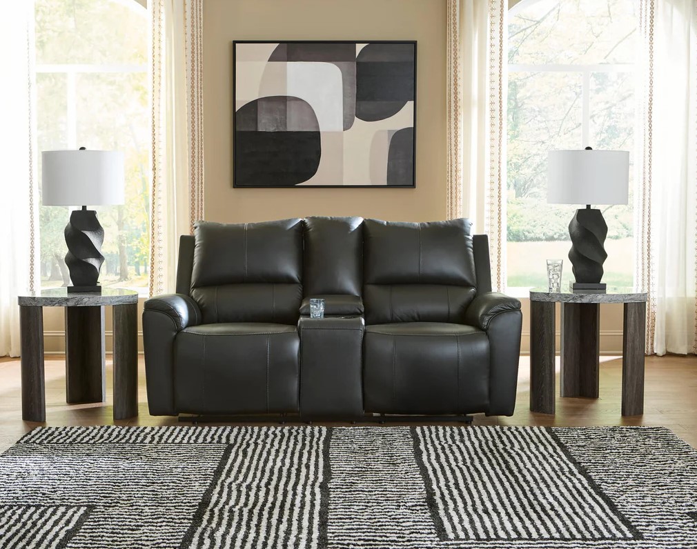 Glossmore Leather/PVC Reclining Living Set