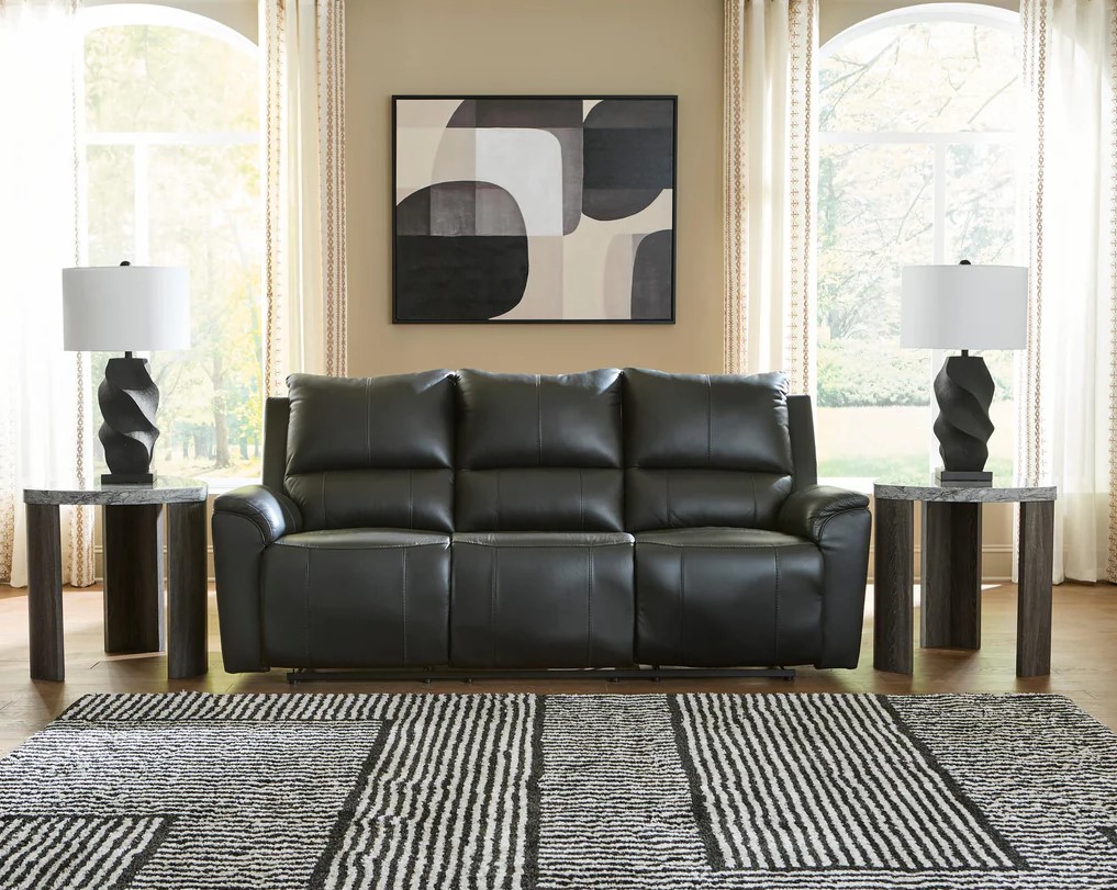 Glossmore Leather/PVC Reclining Living Set