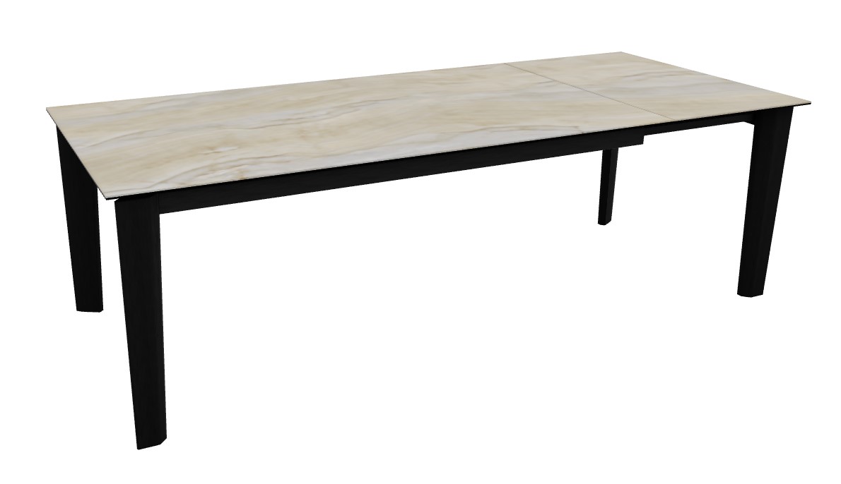 Dogma W70.9"-94.5" Rectangular Ceramic/Wood Extendable Dining Table