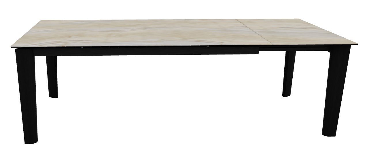 Dogma W70.9"-94.5" Rectangular Ceramic/Wood Extendable Dining Table