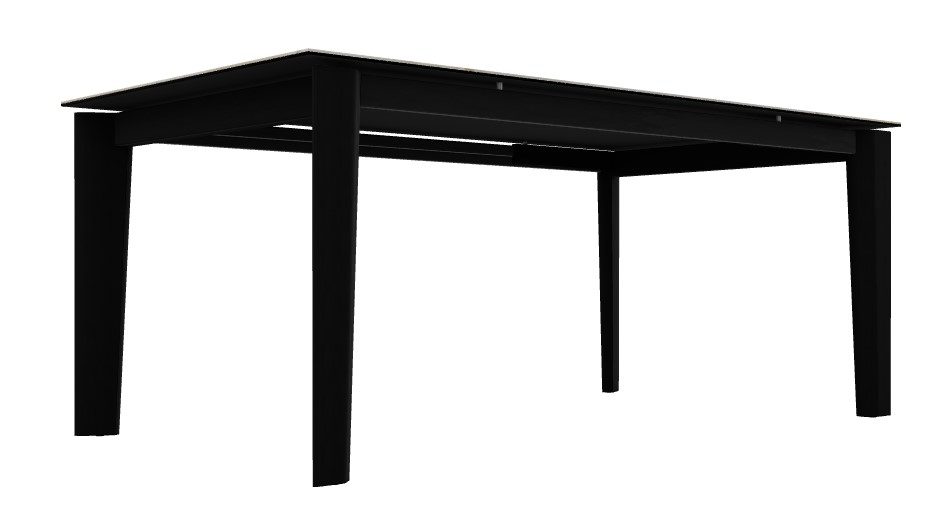 Dogma W70.9"-94.5" Rectangular Ceramic/Wood Extendable Dining Table