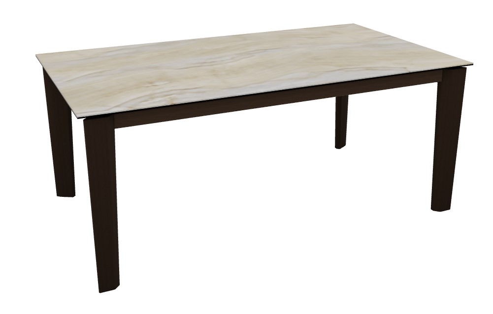 Dogma W70.9"-94.5" Rectangular Ceramic/Wood Veneer//Wood Extendable Dining Table