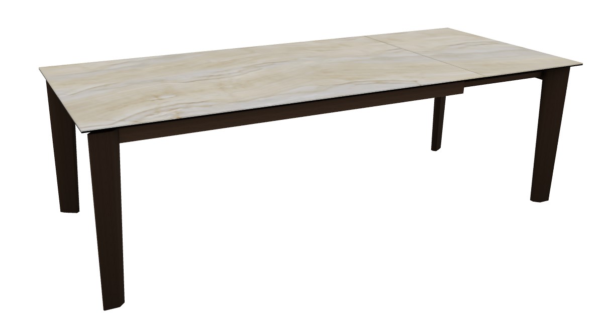 Dogma W70.9"-94.5" Rectangular Ceramic/Wood Extendable Dining Table