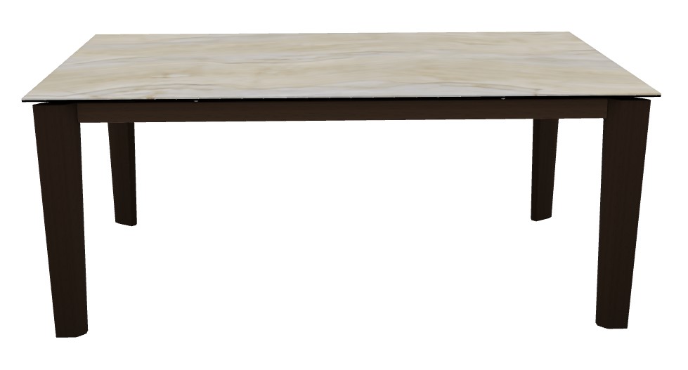 Dogma W70.9"-94.5" Rectangular Ceramic/Wood Veneer//Wood Extendable Dining Table