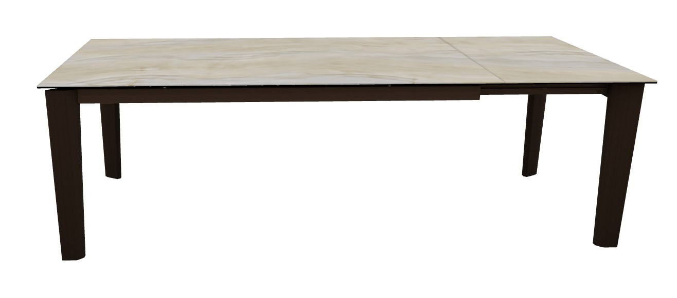 Dogma W70.9"-94.5" Rectangular Ceramic/Wood Veneer//Wood Extendable Dining Table