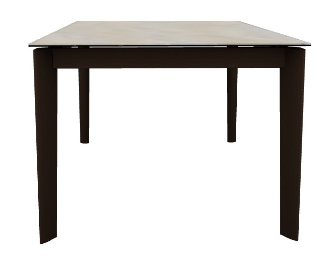 Dogma W70.9"-94.5" Rectangular Ceramic/Wood Veneer//Wood Extendable Dining Table