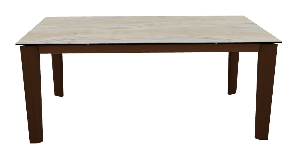 Dogma W70.9"-94.5" Rectangular Ceramic/Wood Extendable Dining Table