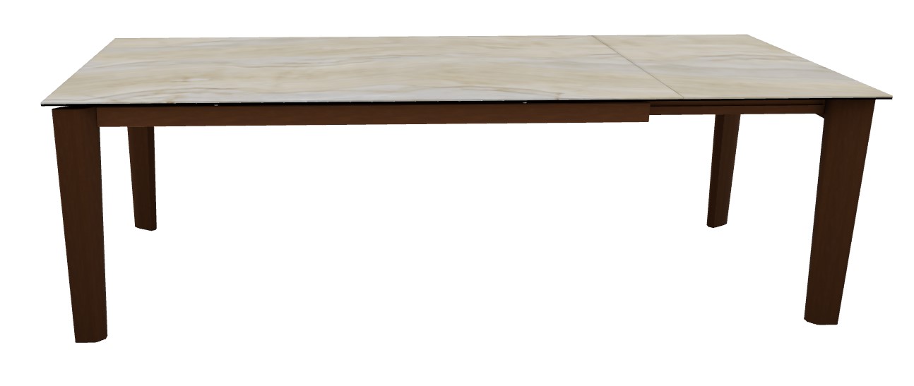 Dogma W70.9"-94.5" Rectangular Ceramic/Wood Extendable Dining Table