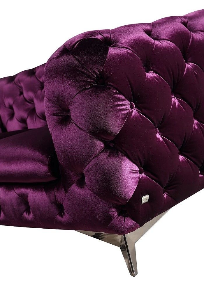 Glitz Velour Fabric Sofa