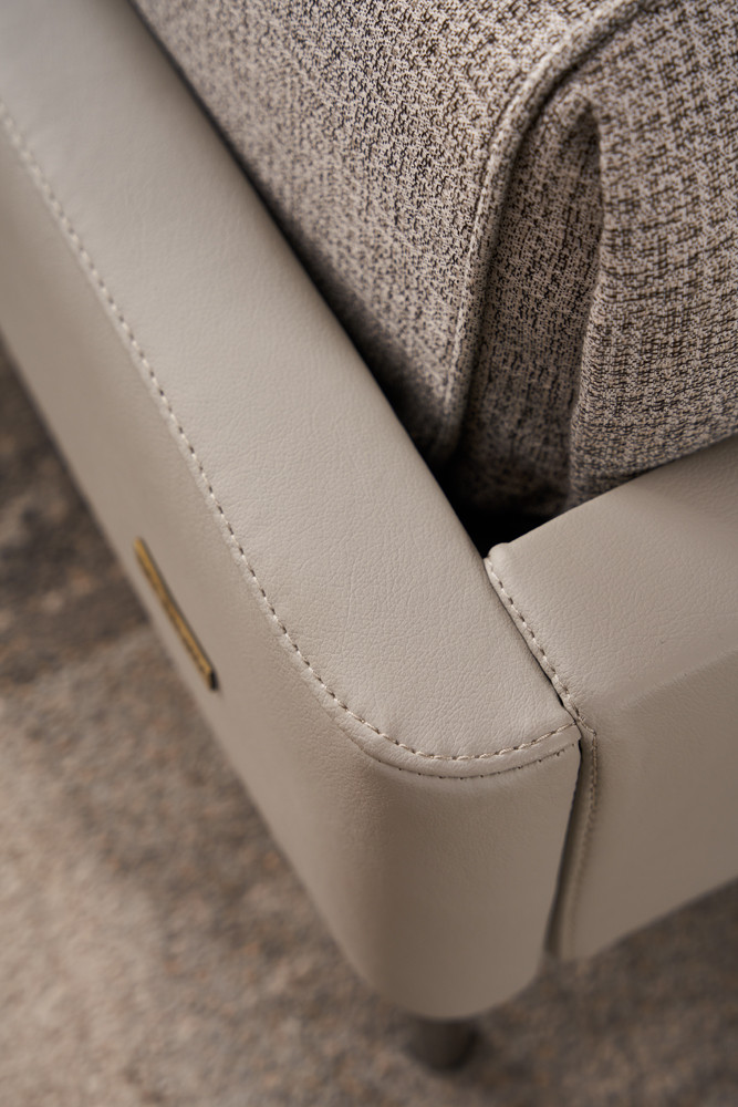 Grace Leather/Faux Leather Platform Bed