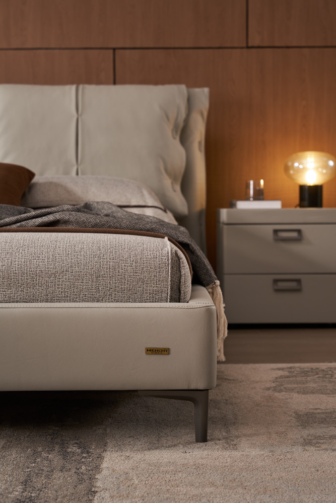 Grace Leather/Faux Leather Platform Bed